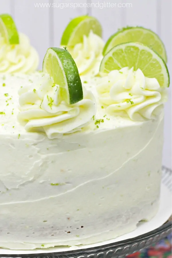 Celebrate Cinco de Mayo (or a special birthday) with this Tequila Cake inspired by Lime Margaritas!