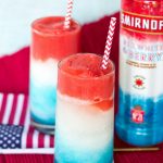 Red White and Blue Slushy Cocktail