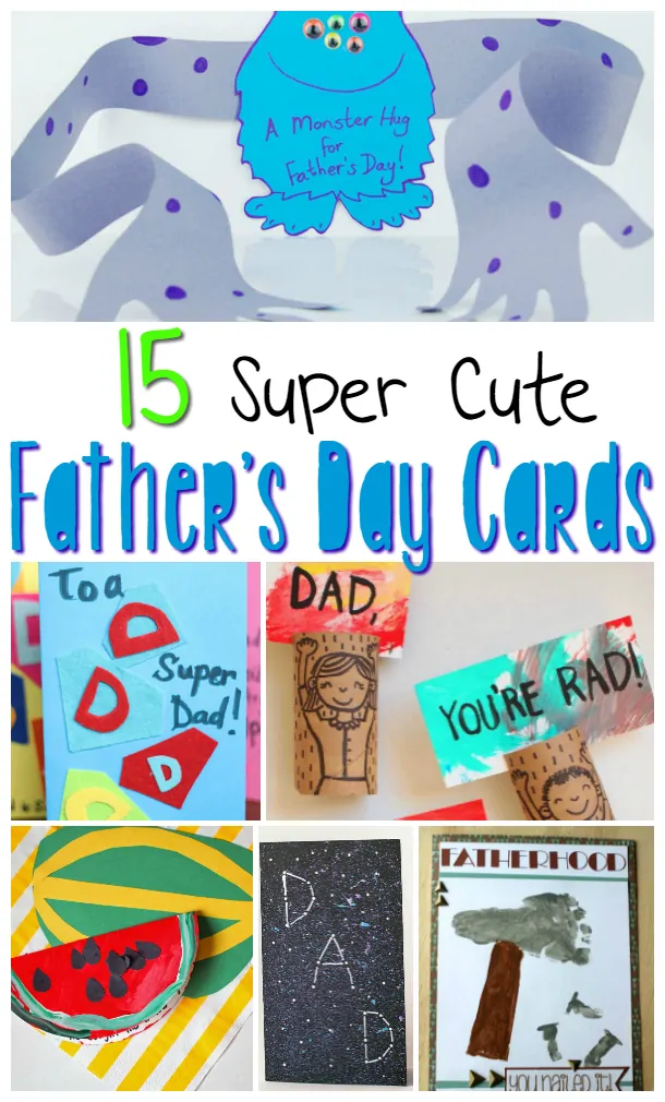 Easy Father's Day Card Crafts that kids can make without help! A cute card is great, but a card the kids actually make is best!