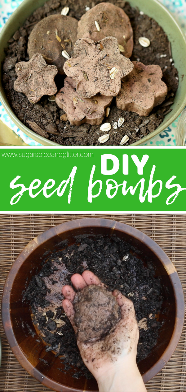 A DIY Garden craft- homemade seed bombs are a great way to add some wildflowers to your yard. A fun garden craft for kids perfect for giving to the gardeners in your life, a fun Mother's Day craft