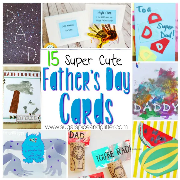 Cute Father's Day Card Ideas that kids can actually make