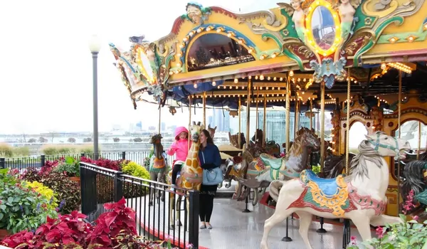 Riding the Carousel at Navy Pier