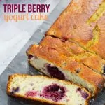 Triple Berry Yogurt Cake (with Video)