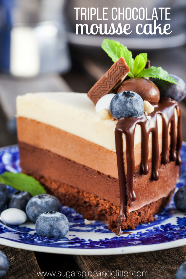 Triple Chocolate Mousse Cake ⋆ Sugar, Spice and Glitter
