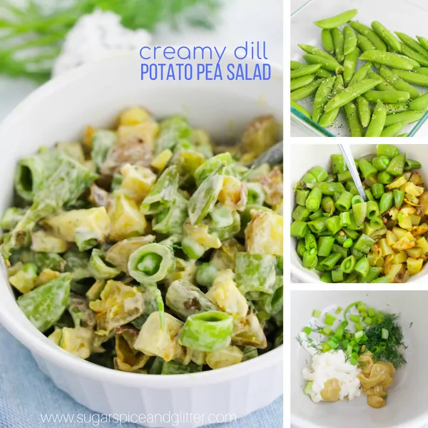 How to make dill potato pea salad