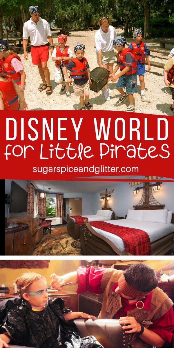Disney World isn't just for princesses - it's perfect for pirates, too! If your kid loves pirates, we've got everything you need to plan a magical Disney vacation for them: Pirate League make-overs, every ride featuring Pirate-themes, Pirate dessert cruises and those famous Pirate hotel rooms
