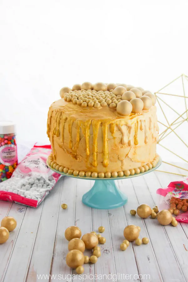 How to make a Golden Drip Cake