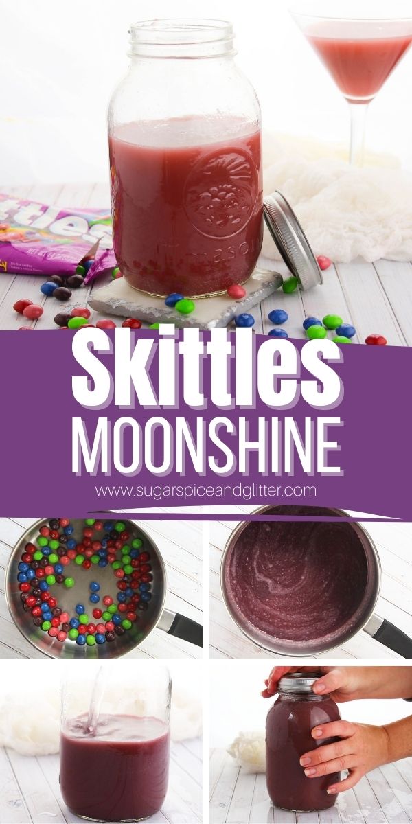 How to make a delicious candy-flavored vodka recipe made with your favorite flavor of Skittles! This easy infused vodka recipe is perfect for parties or gifting.