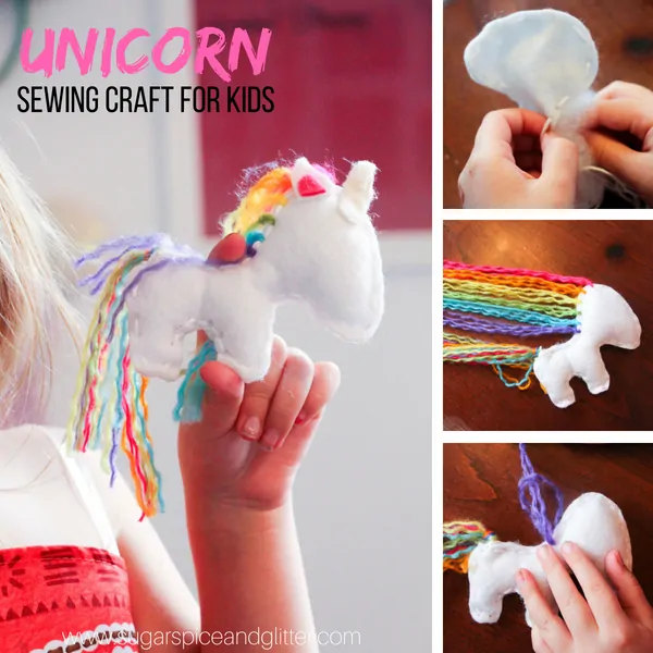 An easy sewing craft for kids, this DIY Unicorn Project is a simple stuffie craft for kids and makes the perfect homemade gift for a unicorn lover