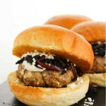 Lamb Burger with Caramelized Onions and Feta