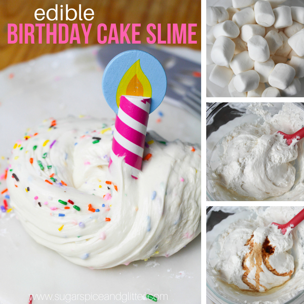 How to make edible birthday cake slime with marshmallows