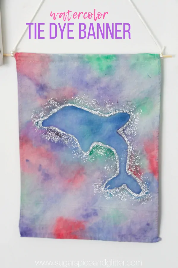 Watercolor Dolphin Banner for Kids (with Video)