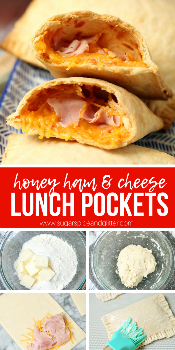A delicious Honey Ham and Cheese Lunch Pocket - the perfect lunch prep recipe for kids and adults alike, this protein-packed pastry is a filling lunch box idea