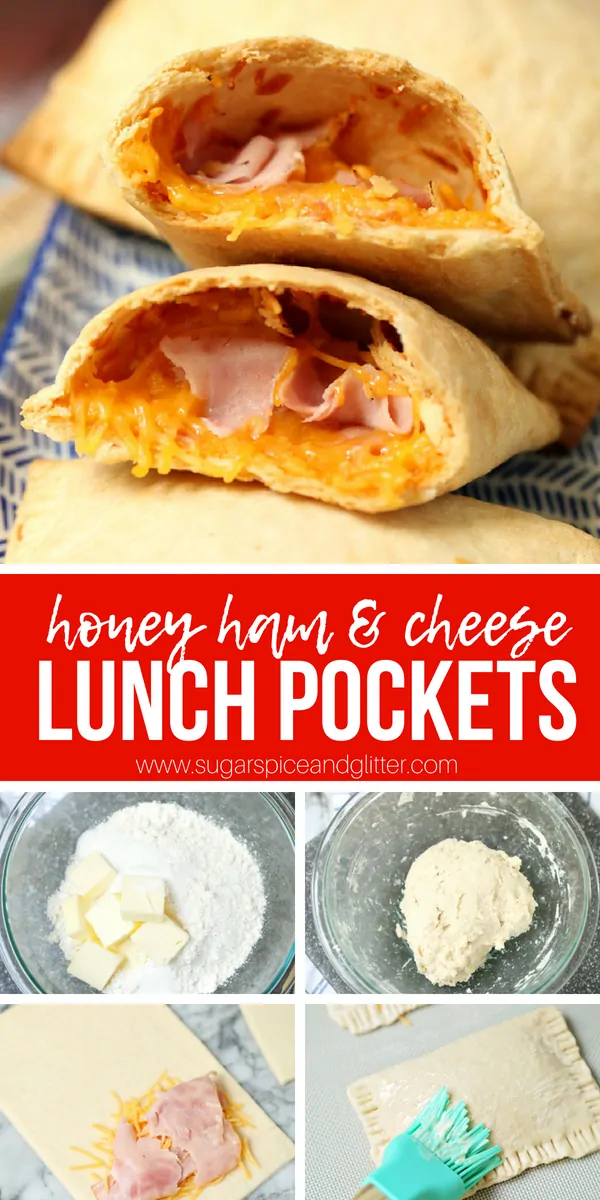 A delicious Honey Ham and Cheese Lunch Pocket - the perfect lunch prep recipe for kids and adults alike, this protein-packed pastry is a filling lunch box idea
