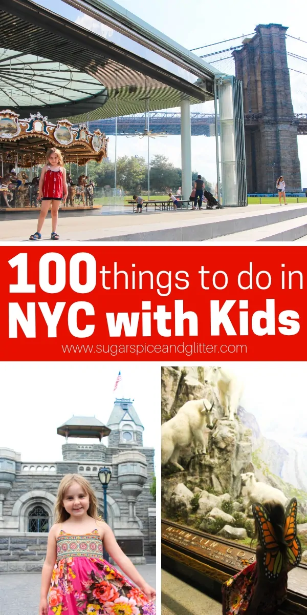 Whoever told you that NYC is not for kids was insane - there is so much to do in NYC with kids, this list of 100 Family Activities in NY is just the beginning