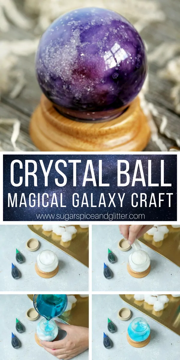 This Magical Crystal Ball craft for kids only takes 10 minutes to make! Perfect for a Harry Potter movie night, Wizard of Oz, Haunted Mansion or even a Labyrinth theme. An easy party craft for kids