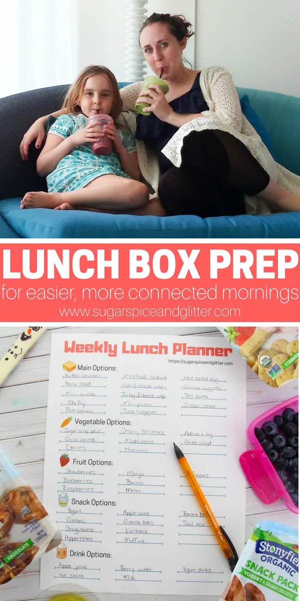 Lunch box prep can help streamline your mornings and make way for more connection and special family moments before the busy day ahead.