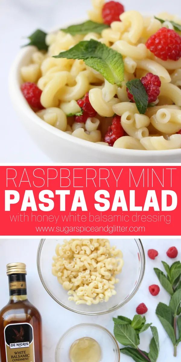 This easy summer pasta salad uses a homemade honey balsamic dressing to create a refreshing and unexpected pasta salad perfect for foodie guests