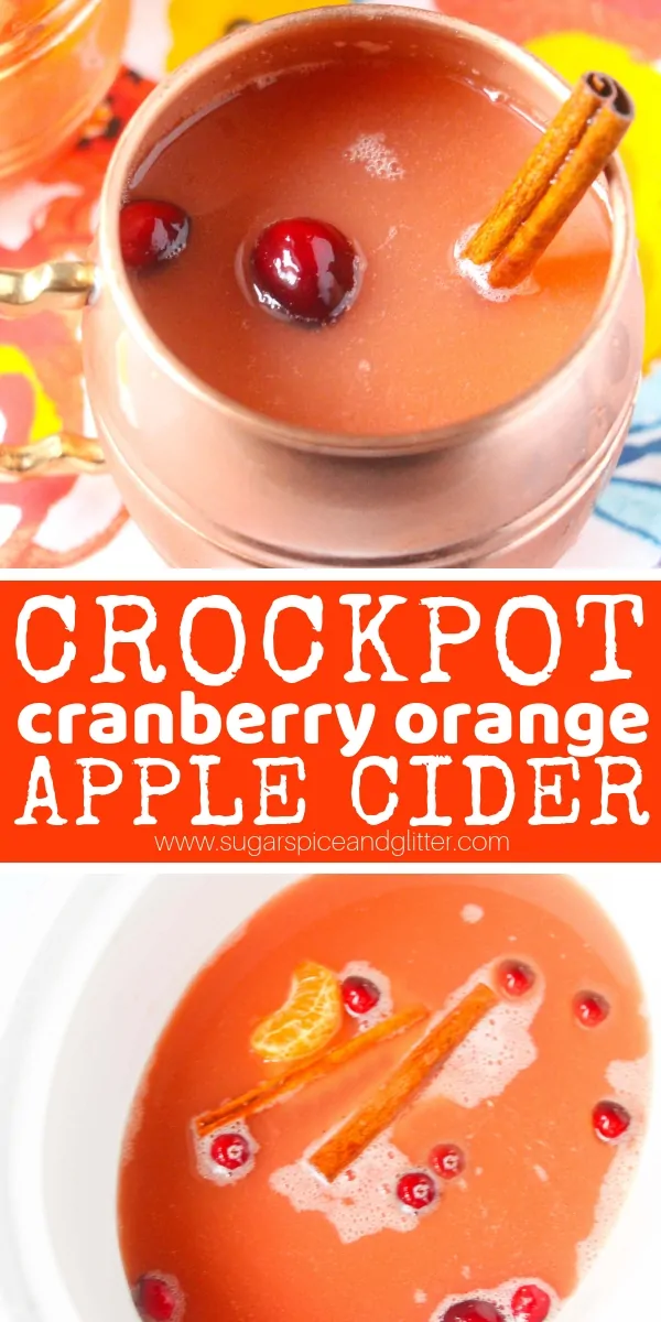 This crockpot apple cider recipe is such a treat after being out in the cold and it makes your house smell amazing- what better way to welcome guests into your home?