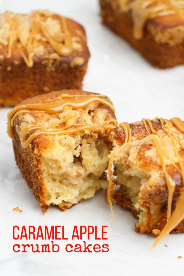 Caramel Apple Crumb Cakes