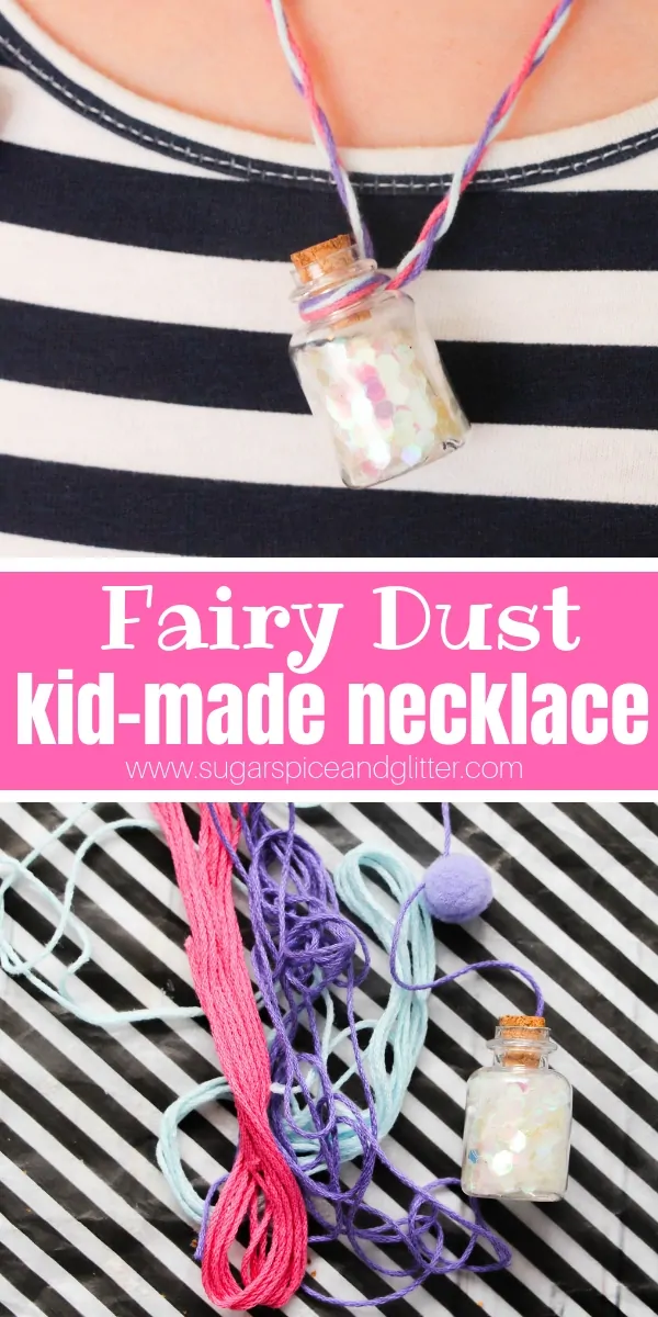 All you need is faith, trust, and a Fairy Dust Necklace and you will be spreading magic wherever you go! A fun Disney craft for kids
