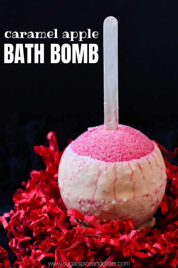 Our homemade Caramel Apple Bath Bombs smelled great and were so wonderful to relax with after a busy day.