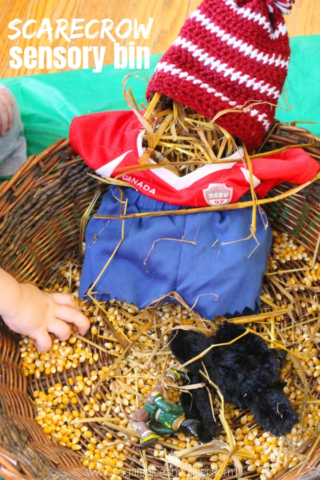scarecrow sensory bin