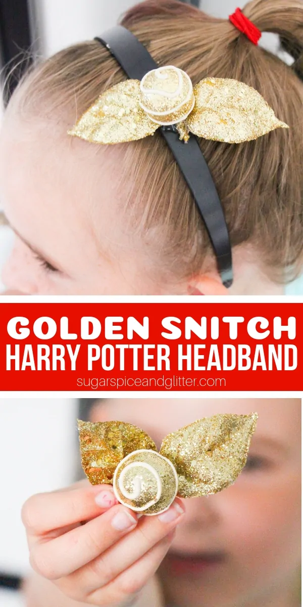 A fun DIY Harry Potter gift idea, this DIY Golden Snitch Headband is a fun craft for a Harry Potter fan that is ready to wear in less than 5 minutes! Learn how to make a golden snitch