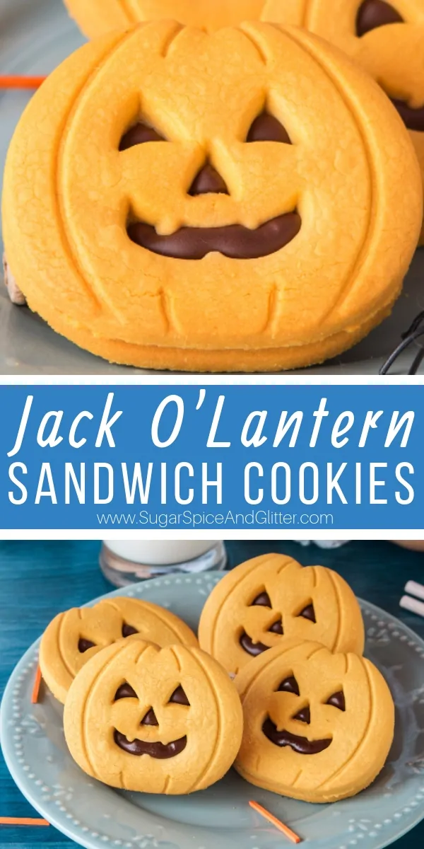 A fun twist on Pumpkin Sugar Cookies, these Jack O'Lantern cookies taste like a homemade Milano cookie - but with a fun Halloween twist!
