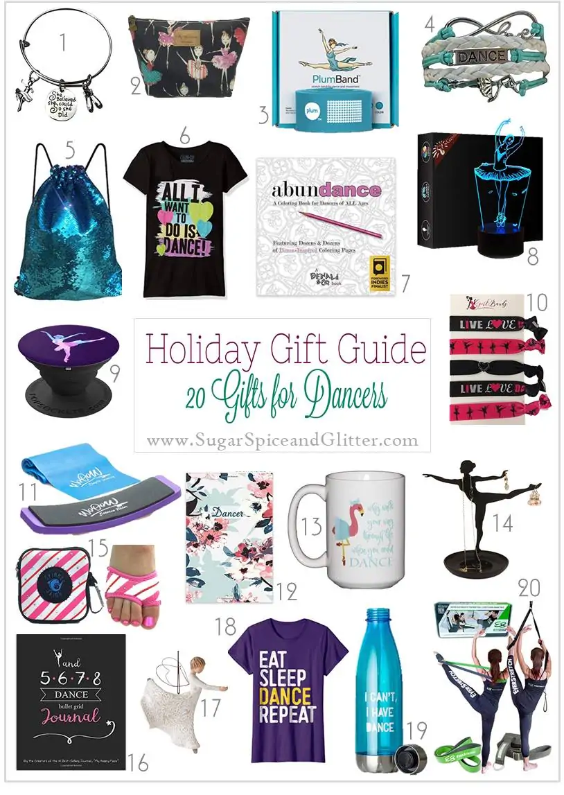 Unique and thoughtful gift ideas for dancers - from healthy snack subscriptions to athletic gear and fun ways to show your dance pride