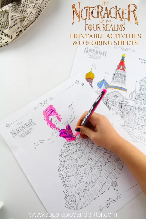 Grab our free Nutcracker coloring sheets for kids, a super easy Nutcracker craft for kids who love the new Disney movie