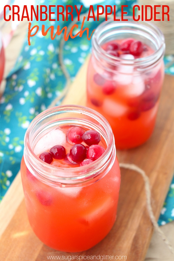 This cranberry punch recipe is delicious and kid-friendly - both to drink and to make! It's such a pretty addition to your fall family nights or fall get-togethers.