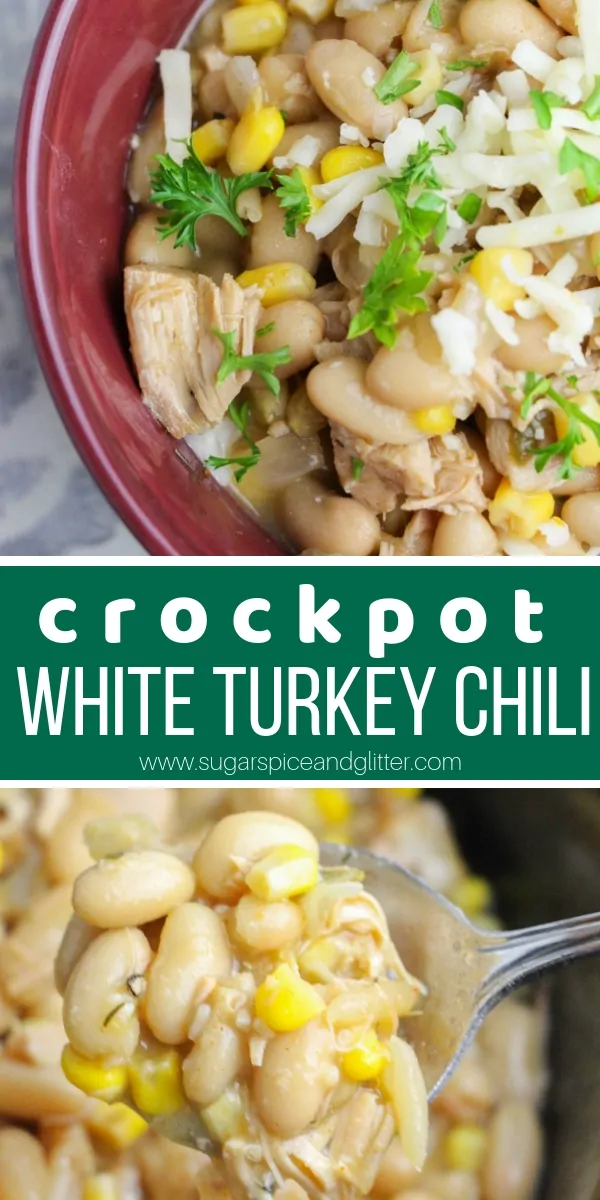 White Bean Turkey Chili Crockpot Recipe (with Video) ⋆ Sugar, Spice and ...
