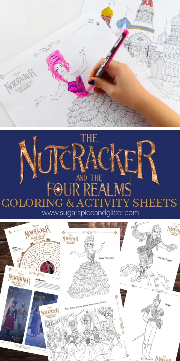 Free printable coloring sheets inspired by Disney's the Nutcracker and the Four Realms. Nutcracker coloring sheets and printable activities