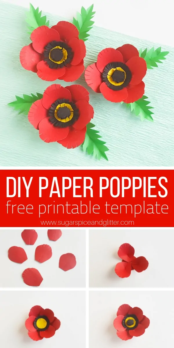 Paper Poppy Craft (with Video) ⋆ Sugar, Spice and Glitter