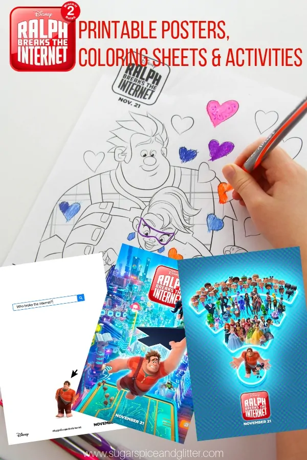 Ralph Breaks the Internet Coloring Sheets