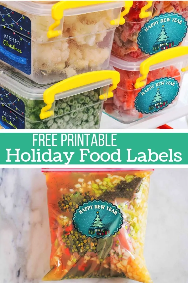 Free Printable Holiday Food Labels - for gifting or storing food prep for the holidays