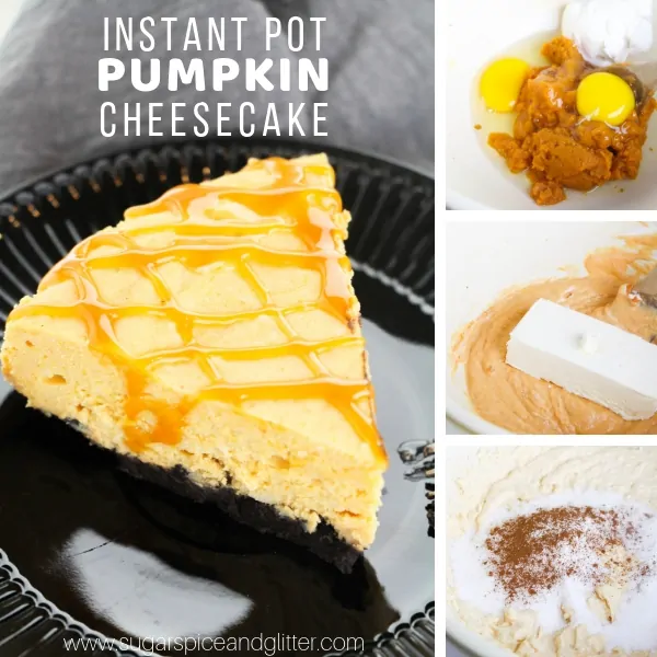 How to make pumpkin cheesecake in the instant pot, a super simple no bake recipe with amazing texture and flavor