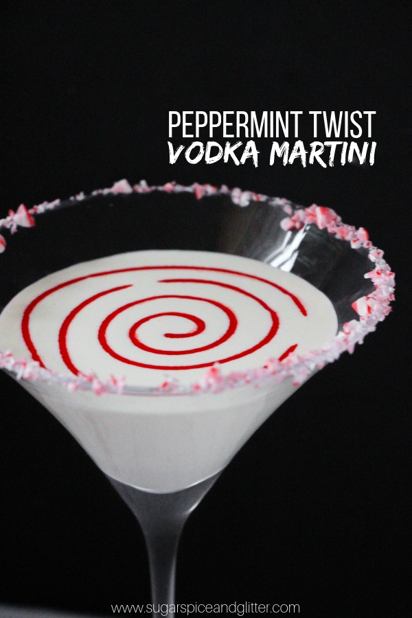 A fun vodka cocktail for Christmas, this Peppermint Twist vodka martini is creamy, smooth and minty