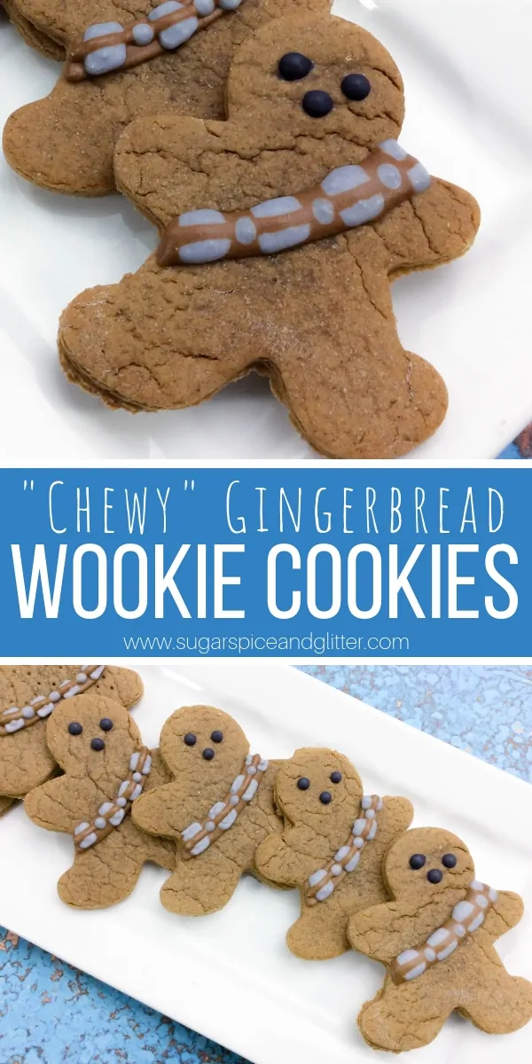How to make Chewbacca-inspired Gingerbread Wookie Cookies for a Star Wars-inspired Christmas dessert! These cookies are the perfect homemade gift for the Star Wars fan in your life