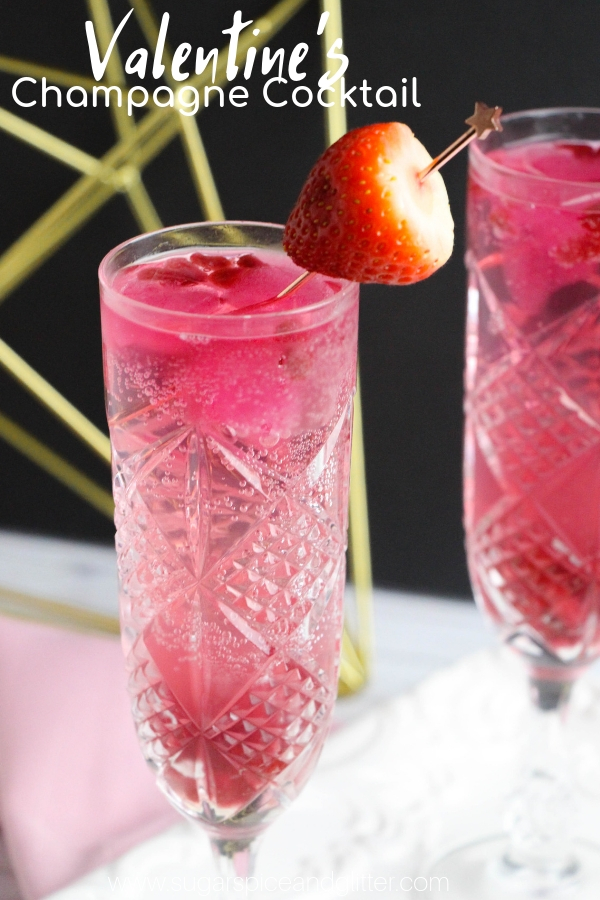 A delicious grapefruit cocktail recipe perfect for Valentine's Day or a girls' night out using vodka and champagne