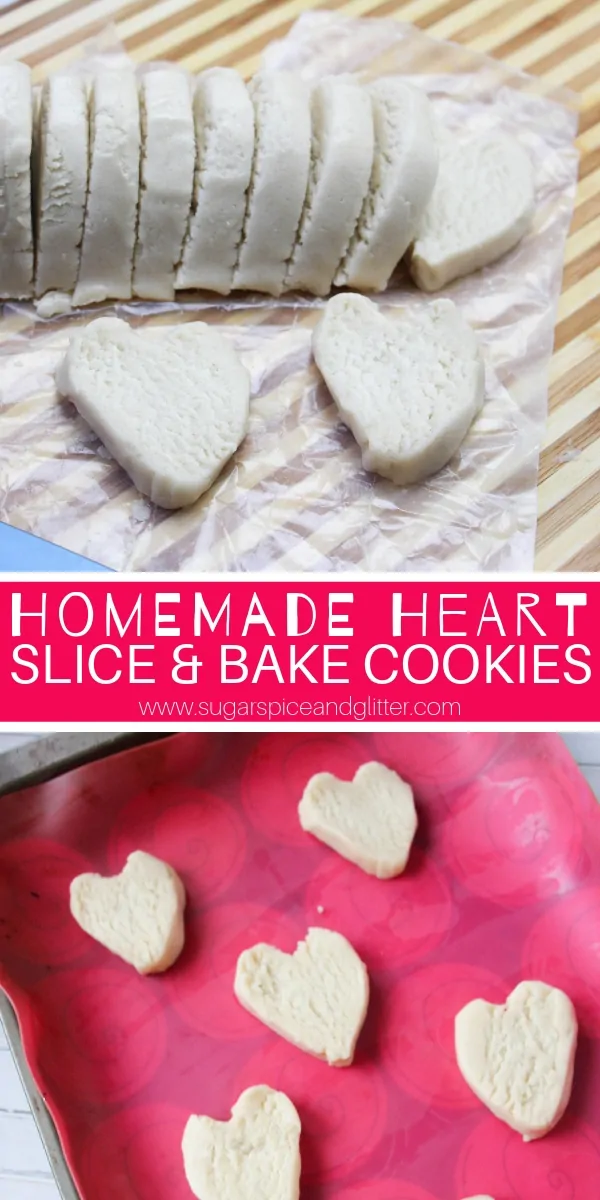 How to make Heart Slice and Bake Cookies from scratch! A super simple recipe and tutorial for homemade slice and bake sugar cookies