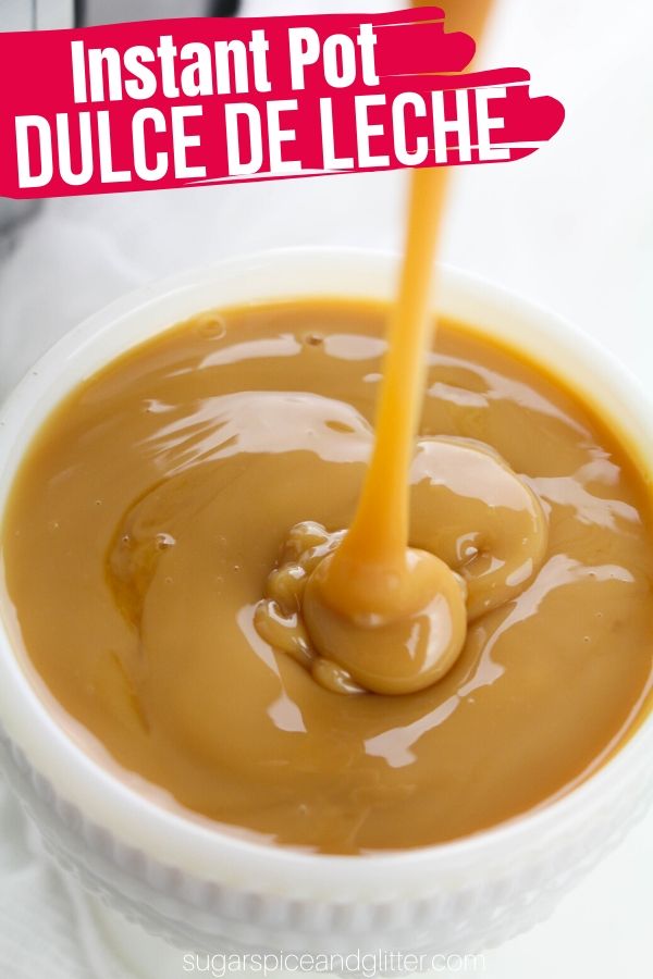 How to make Dulce de Leche in the Instant Pot! Just 1 ingredient and less than 5 minutes of prep to make this luscious homemade caramel sauce