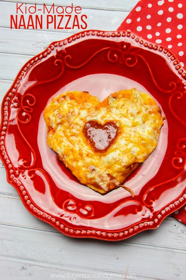 Heart-Shaped Naan Pizzas