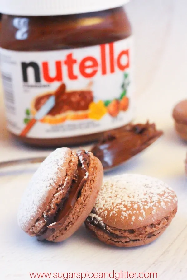 Have you ever made homemade macarons? These Nutella macarons are the perfect simple macaron recipe for beginners