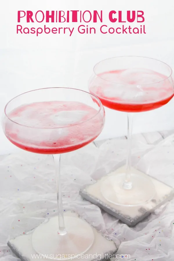 A raspberry gin cocktail straight from the Prohibition era, this Prohibition Club features a frothy egg white topping for a luxurious cocktail experience