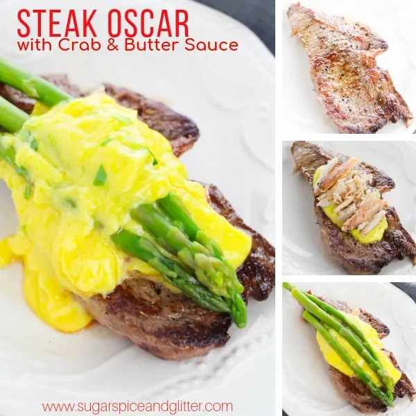 How to make Steak Oscar with Crab and Butter Sauce