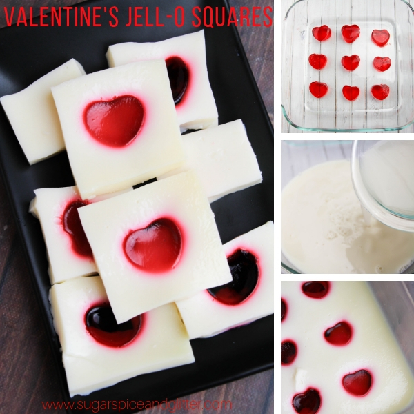 How to make Valentine's Jello Squares with a heart center
