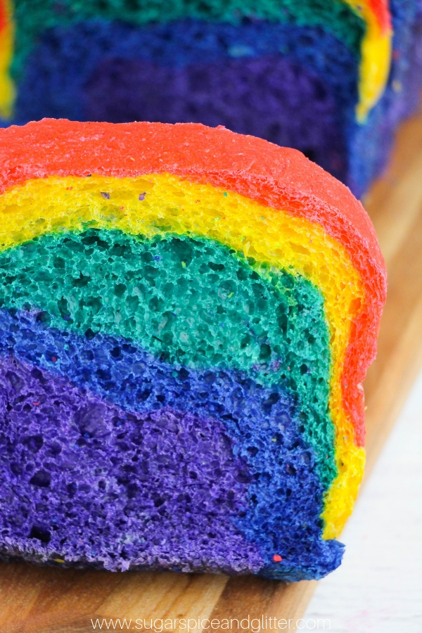 How fun is this homemade rainbow wonder bread recipe? Perfect for kids' birthday party food