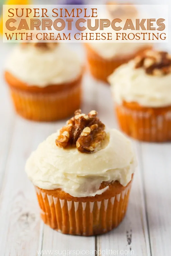 Best Ever Carrot Cupcakes with Pineapple Cream Cheese Frosting - the most decadent carrot cupcake, but super simple to make! Perfect for an Easter dessert, Thanksgiving treat or even Christmas party